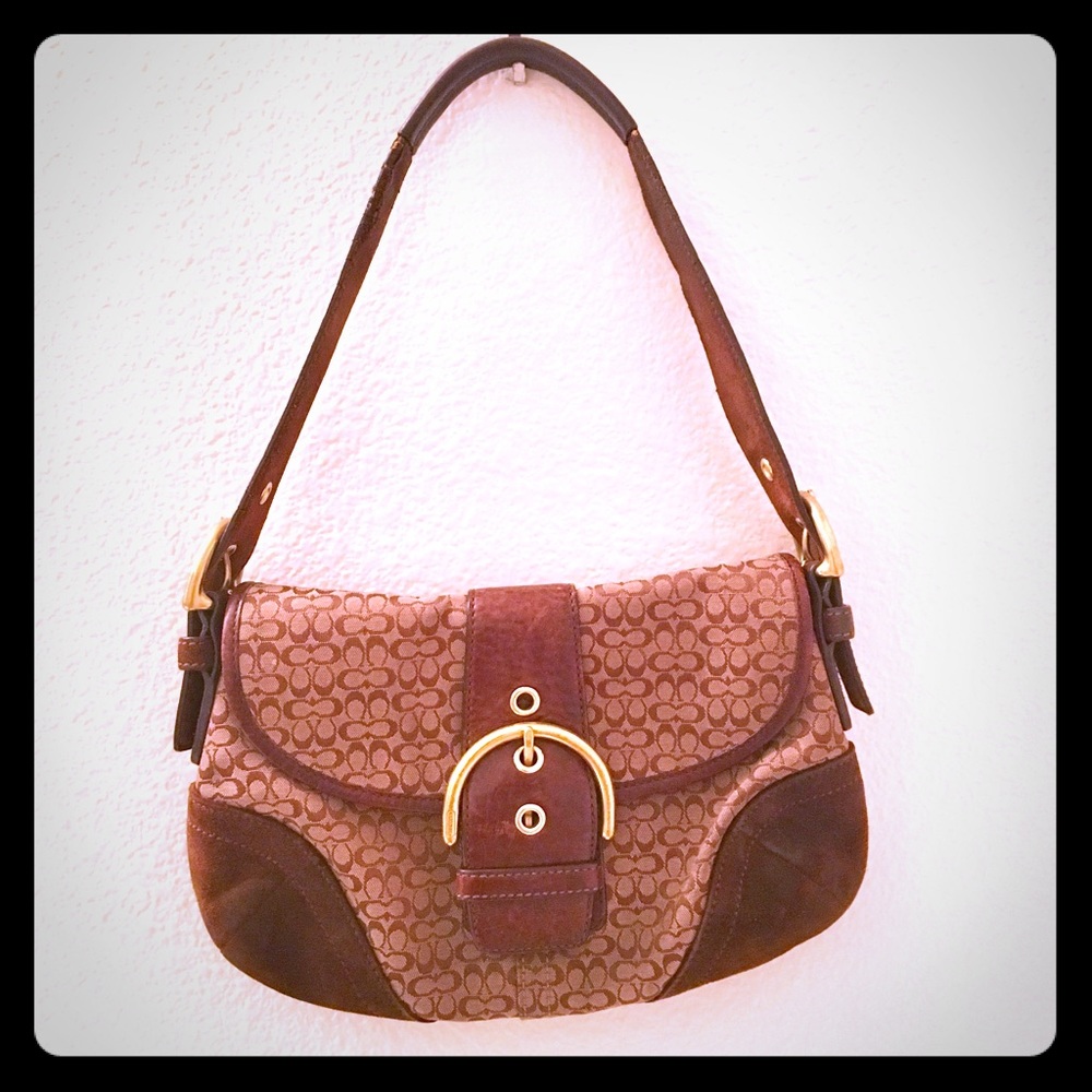 Coach Brown Signature Hobo Shoulder bag